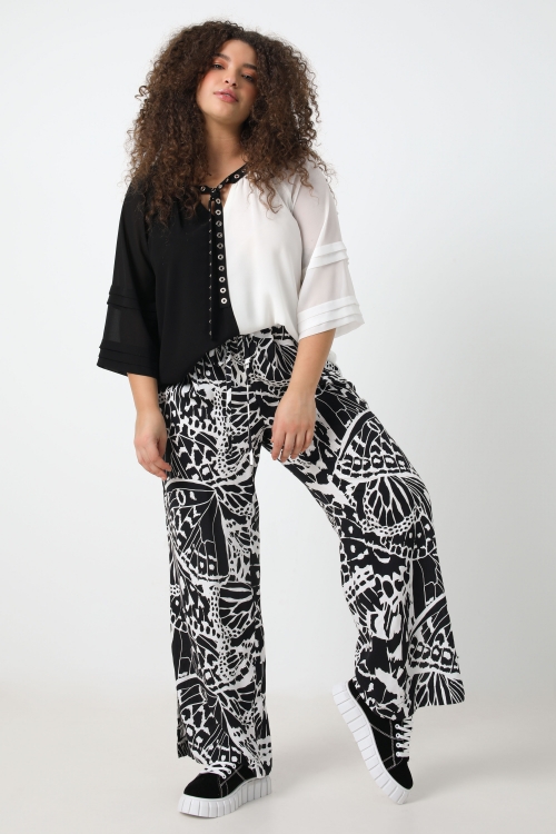 Fluid pants printed in éco-responsable fabric (shipping February 5/10)