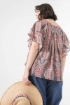 Printed voile blouse