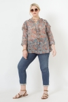 Printed voile blouse with eco-responsible voile top