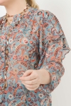 Printed voile blouse with eco-responsible voile top