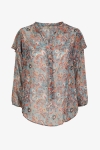 Printed voile blouse with eco-responsible voile top