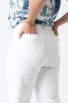 White jeans pants with pearls