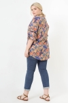 Printed shirt with ruffled sleeves eco-responsible material