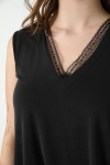 Modal tank top with lace trim