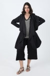 7/8 coat in plain cupro with wide cascading collar