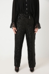 Sequined mesh lined pants