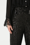 Sequined mesh lined pants