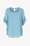 Layered blouse in plain voile