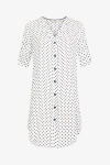 Robe chemise à pois avec galon