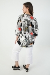 Pop art printed viscose blouse