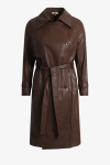 Long vegan leather trench coat (Shipping October 5/10)