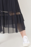 Lined fishnet skirt