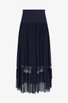 Lined fishnet skirt