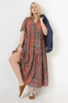 Bohemian long dress in print