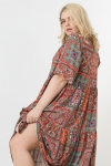 Bohemian long dress in print