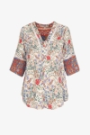 Blouse en imprimé avec galon aux manches