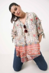 Eco-responsible printed voile tunic