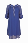 Plain voile dress with eyelets (shipping January 25/31)