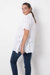 English embroidery shirt with braid