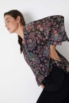 Layered blouse in eco-responsible printed voile