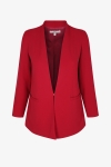 Veste tailleur uni sans col