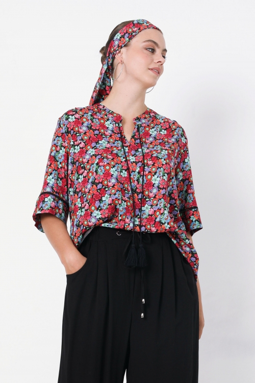 Blouse imprimée matière éco-responsable