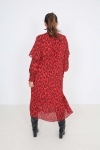 Mid-length dress in printed voile