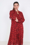 Mid-length dress in printed voile