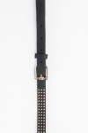 black leather belt encrusted with studs