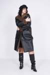 vegan long faux shearling coat