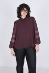 Double voile shirt with lace