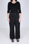 Straight satin jacquard pants