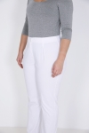 Eco-responsible bengaline pants with ribbed cutout on the back