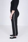 Plain straight pants with a braid on the side