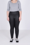 Legging cuir vegan avec bande coté