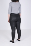 Legging cuir vegan avec bande coté