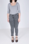 Gray 5-pocket straight jeans