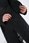Detachable cropped jacket with detachable lace petticoat
