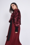 Sequin and rib knit bolero