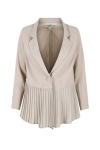 Plain suit jacket with pleats