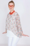 Printed voile layered blouse