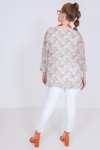 Blouse en superposition en voile imprimé 