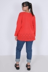 honeycomb and openwork knit cardigan