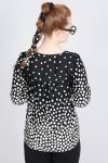 Polka dot shirt with square collar