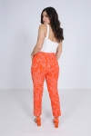 Pantalon 5 poches en coton imprimé