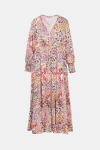 Bohemian style long dress printed eco-responsible fabrics