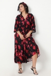 Robe longue style bohème en imprimée matière éco-responsable