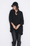 Blouse oversize avec col paillette 