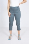 7/8 trousers in printed stretch cotton