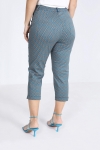 7/8 trousers in printed stretch cotton